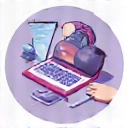 Abstraktní ikona reprezentující online marketing